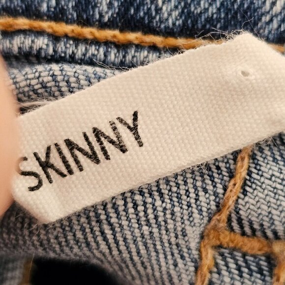 Rag & Bone Skinny Distressed Jeans Raw Hem Denim W1502K520 Bidland Wash Women 26 - Picture 6 of 13